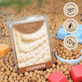 STRN Wax Melts Soy Wax Cubes 4 Pack Cashmere Scented, Long-Lasting Fragrance Scented Wax Cubes for Warmers Natural Soy Wax for Candle Wax Melts (4 x 1.25oz)