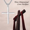 HUKKUN Cross Necklace for Men Sterling Silver Cross Jewellery for