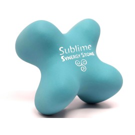 Sublime (Turquoise Blue)(Single) Synergy Stone - Contoured Hot Stone Massage Tool with Radiant Heat - Relaxing and Therapeutic for Neck, Back, Legs, Feet - Matte Surface for on Skin with Oil only