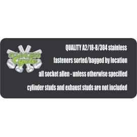 Stainless Cycle Honda CR125 Elsinore 1981 1982 Stainless Bolt Engine Set Kit CR125r Polished