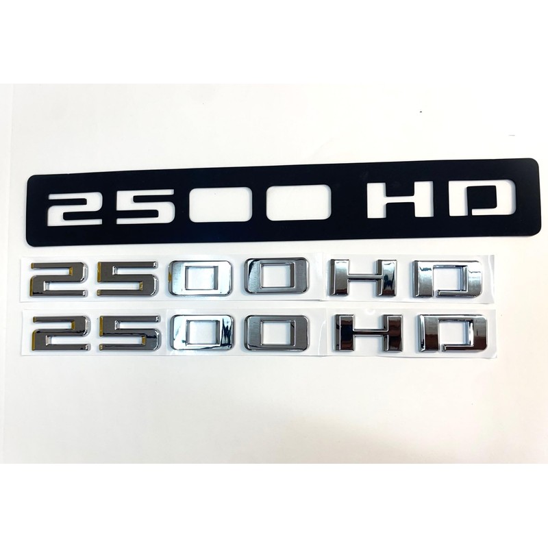 Generic 2X 2500 HD Chrome Silver Badge Emblem - Set