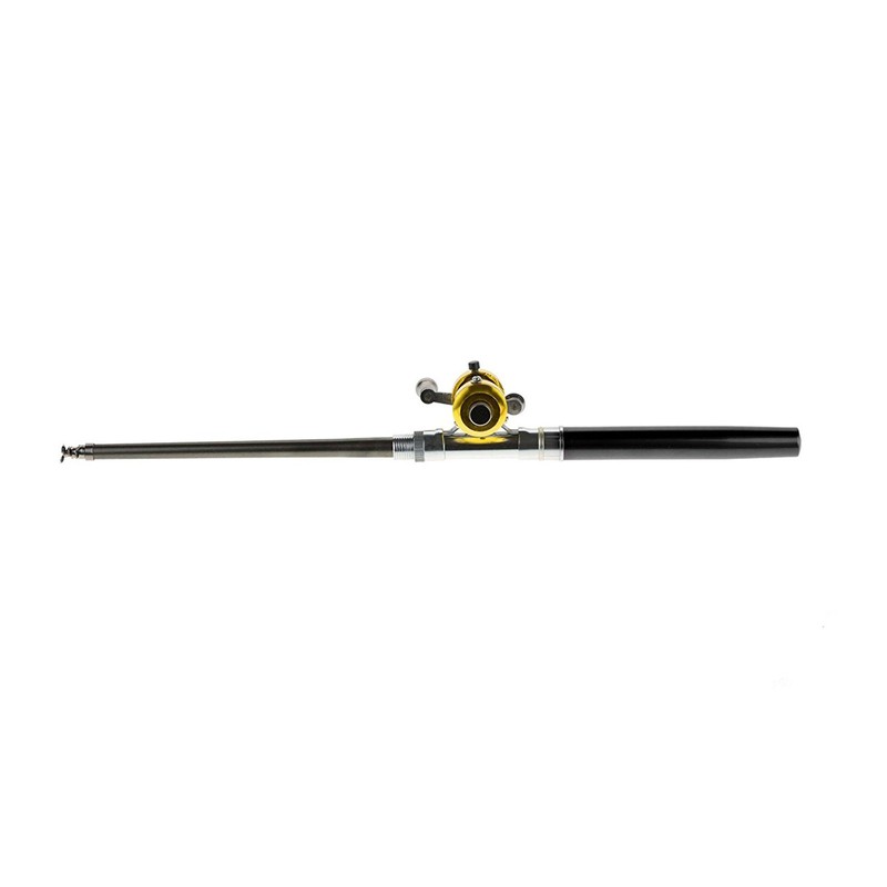 ONOGAL 2205 Folding Mini Fiberglass Aluminum Fishing Rod with Reel