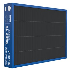 16x25x5 MERV 16 Filter Replacement Compatible with Lennox X6672 and Lennox HCC16-28 Carbon Clean MERV 16 Home Furnace Filter for HVAC System, (actual size:15.6" x 24.6" x 4.3")