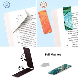 Magnetic Bookmark JIJICZ 8 PCS Magnet Page Marker for Womens Mens Stationery Book Reading Magnetic Books Marks Set for Adults Girls Boys