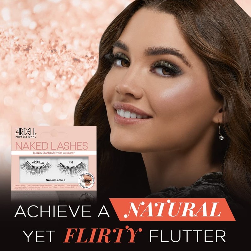 Ardell Naked Lashes Natural 432 with Invisiband – Lightweight, Natural