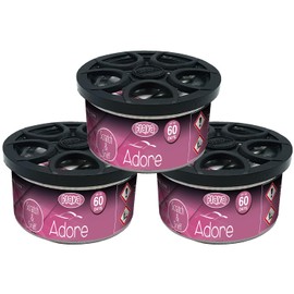 Flava Flava Couture Car Air Freshener Tin - Adore (Pack of 3) - Strong, Odour Eliminating Designer Perfume Inspired Car Accessories ?C Premium Scented Air Freshener for Men or Women - Lasts 60 Days