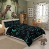 QOOMO Jurassic Dinosaur Kids Bedding Set, Black, Twin Size