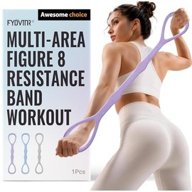 Figura 8 bandas de resistencia mejoradas para mujeres, bandas de resistencia para brazos y entrenamiento de cuerpo completo, banda de resistencia elás