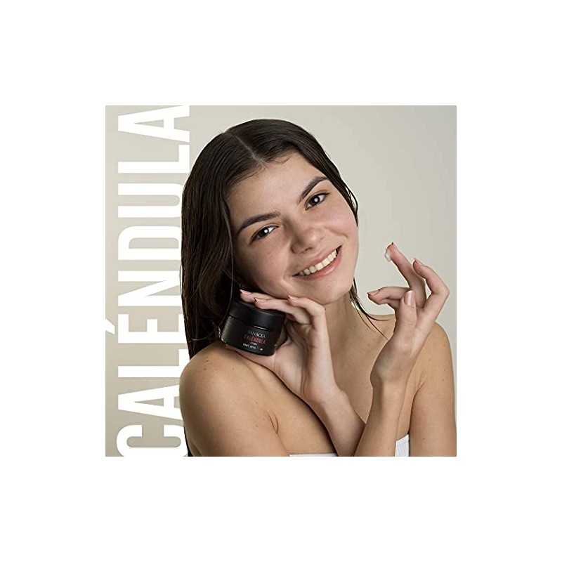Crema facial de CALÉNDULA. Hidratante. Contiene caléndula, sábila y centella