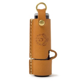 HUKURO Lip Case, Compatible with Shachihata Cover, Men's, Women's, Leather, Made in Japan, brown (light brown)