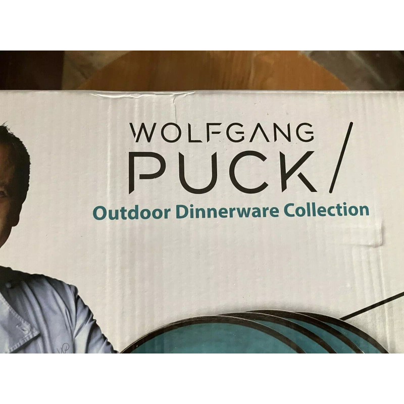 Wolfgang Puck Outdoor Dinnerware Collection Blue 12 Piece Dinner Set