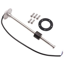 KAOLALI Fuel Gas Sender Stainless Steel Fuel Sending Unit Marine Boat Water Level Gauge Sensor 5 Hole fit Fuel &Water Gauge 0~190ohm 240~33ohm (0-190ohm, 4"(100mm))