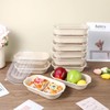 50 Pack 29 Oz Disposable Paper Meal Prep Containers with