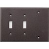 Brown Wrinkle 3 Gang Wall Plate - 2 Toggle 1