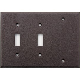 Brown Wrinkle 3 Gang Wall Plate - 2 Toggle 1 One Blank