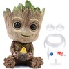 TEEMO Aquarium Groot Air Bubbler Decorations, Air Bubbler Resin Brown