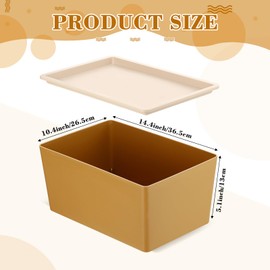 Menkxi 4 Pcs Storage Bins with Lids Plastic Containers Stackable Storage Box Baskets for Organizing Shelves(Mixed Color,Large)