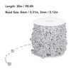 1 Roll Pearl Beads Chain Artificial Pearl Strand Trim String