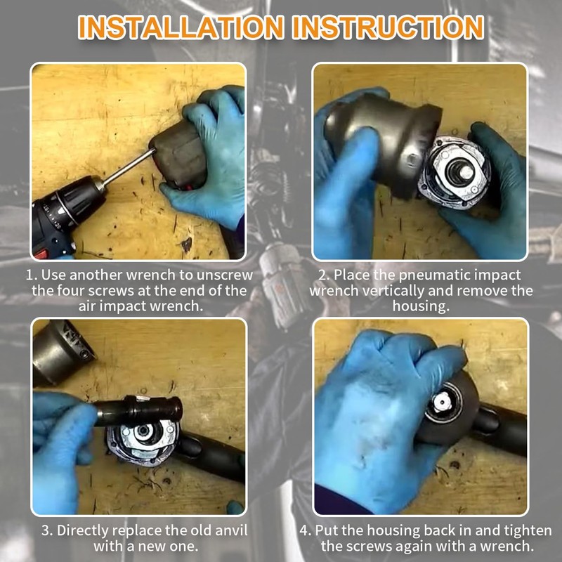 1/2” Air Impact Anvil with O-ring and Retainer Clip for