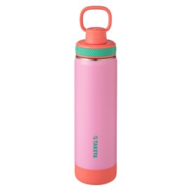 Takeya FLASK Active Slim 0.2 gal (0.65 L), 22.0 fl oz (650 ml), Peach Blaze Cold Insulation Water Bottle