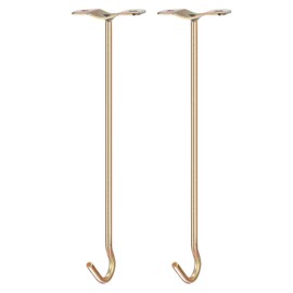 uxcell Ceiling Hooks, 2Pcs 16 Inch Screw Mounted Top Long Hooks - for Hanging Plant Pots, Fans, Lights, Lanterns