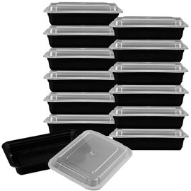 Heim Concept Premium Meal Prep Food Containers with Lids Durable Reusable Top Rack Dishwasher Safe Leak-Resistant Microwavable Compact Stackable Storage Meal Prep To-Go Container Convenience 12-pack