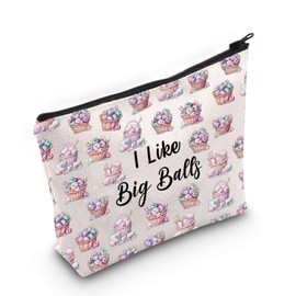 Crochet Supplies Bag Knitting Project Bag I Like Big Balls Make Up Bag Funny Knitting Gift for Knitter (i Like Big Balls Bag)