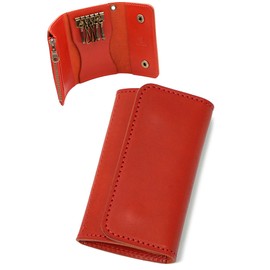 Proline Men's Key Case with Coin Purse, Tochigi Leather, Genuine Leather, Trifold, Made in Japan, Shinshu