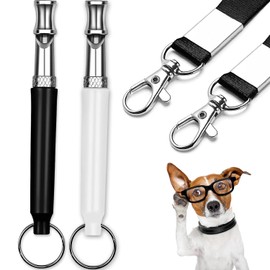 Tiankohelan Dog Whistle to Stop Barking Neighbors Dog,2 Pcs Adjustable Ultrasonic Silent Dog Whistle