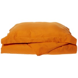 Elegance Linen 1500 Thread Count Wrinkle Resistant Ultra Soft Luxurious Egyptian Quality 2pc Duvet Cover Set, Solid, Twin/XL, Elite Orange