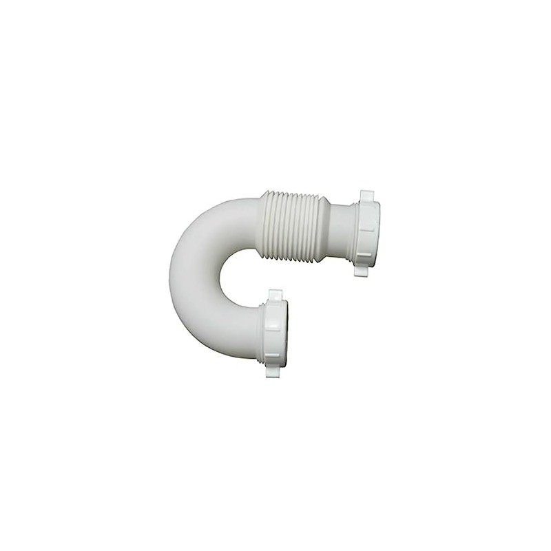 LEFITPA Replacement 1-1/2 Inch Flexible Accordion Design P-Trap with Nut