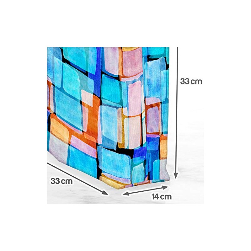 VOID Colourful Squares Shopping Bag 33 x 33 x 14
