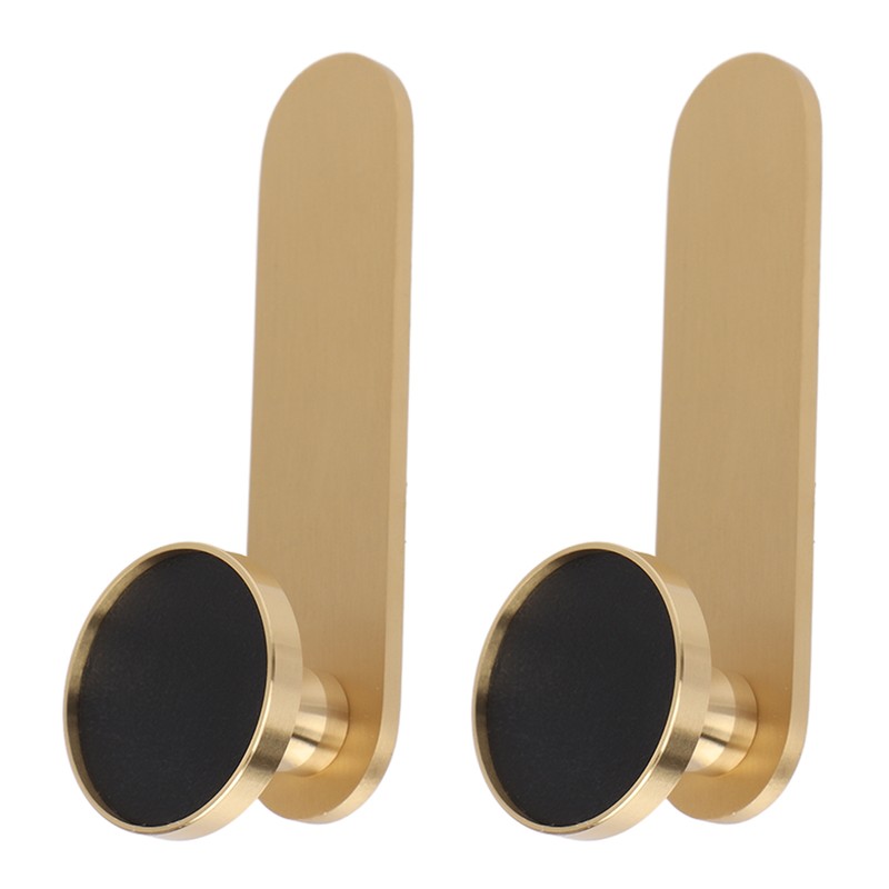 2Pcs Towel Hook Brass Clothes Coat Robe Hanger for Bathroom