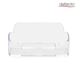 Deflecto Pack of 12 Single Pocket Landscape Countertop Business Card Holder for Desk in Crystal Clear - Card Holders