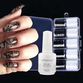 GZSYY Transferfolie Nägel Nagelsticker 15ML Nagelaufkleber Selbstklebend Nageldesign Zubehör