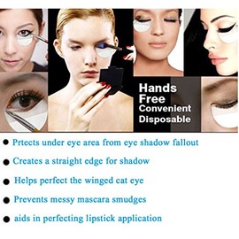 ZJchao Parches bajo Ojo, 10pcs Parche de Sombra de Ojos Almohadillas para Ojos Protector de Sombra de Ojos Adhesivos Pegatinas de Maquillaje Parches de pestañas bajo los Cojines para Sombras de Ojos