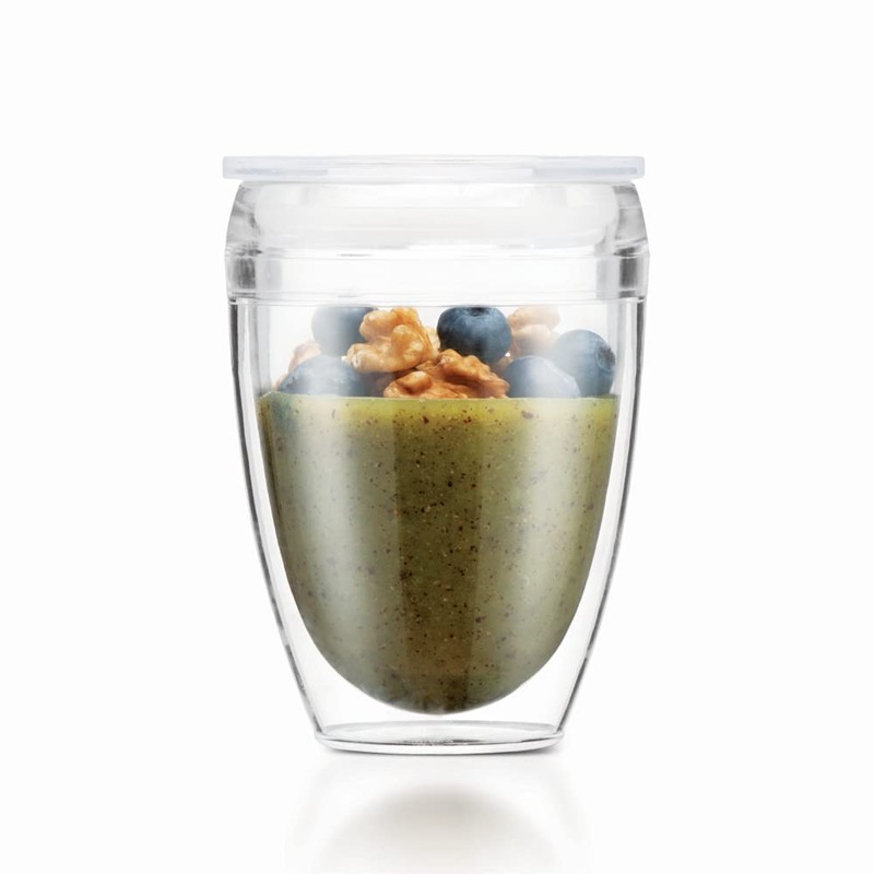 Bodum 10oz Pavina Reusable Double Wall Tumblers with Lid, BPA-Free