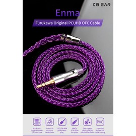 Kinboofi KBEAR Enma Headphone Cable, Furukawa Original PCUHD OFC Cable,Improve Comfortable Wearing Replacement Cable (2 PIN 2.5, Purple)…