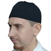 TheKufi Plain Graphite Black Cotton Stretch Knit Kufi Hat Skull