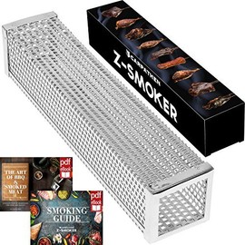 Carpathen Smoke Tube for Pellet Smoker - Cold Smoker Generator Tube for Gas Grill, Electric, Charcoal - Billows 5 Hours of Cold Smoke Ideal for Smoking Cheese, Fish, Pork, Beef, Nuts - Stainless Steel