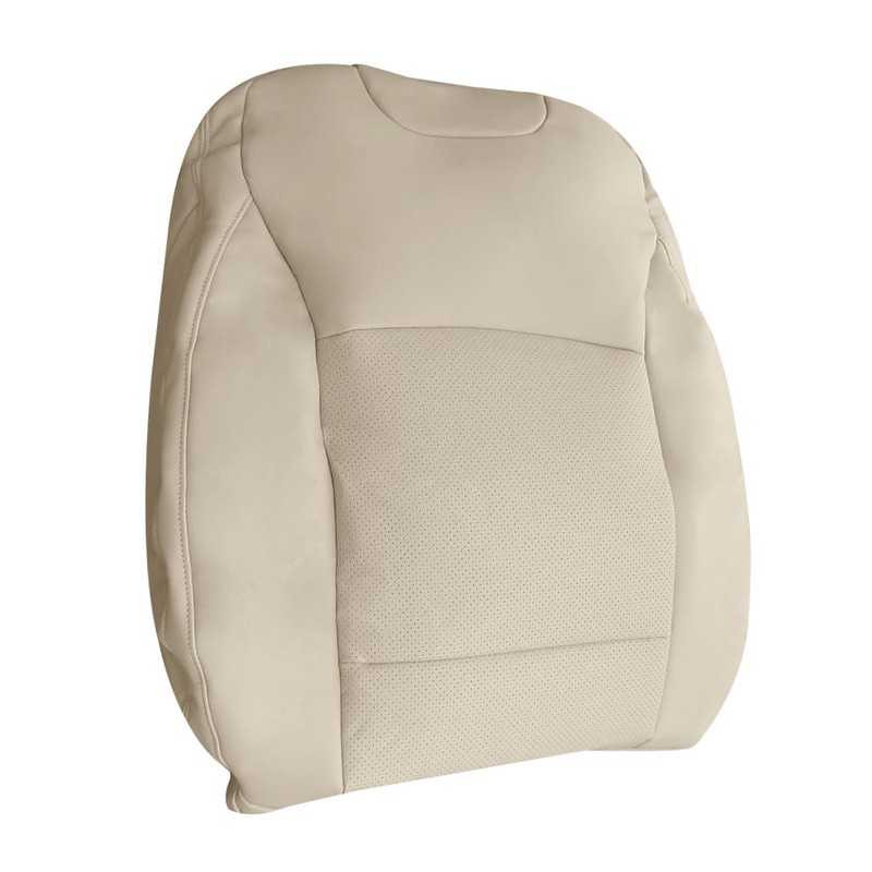 UINIEBOOM Driver Perforated Leather Top Back Seat Cover, Replacement Tan