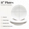 Vikko Dinner Plate, Set of 4 White Plates, Ceramic Dinner