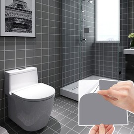 Holoras 50pcs Bathroom/Kitchen Tile Transfer Stickers, Stick on Wall Tile Peel and Stick Size 6 * 6 inches (Grey, 6 * 6 inches)