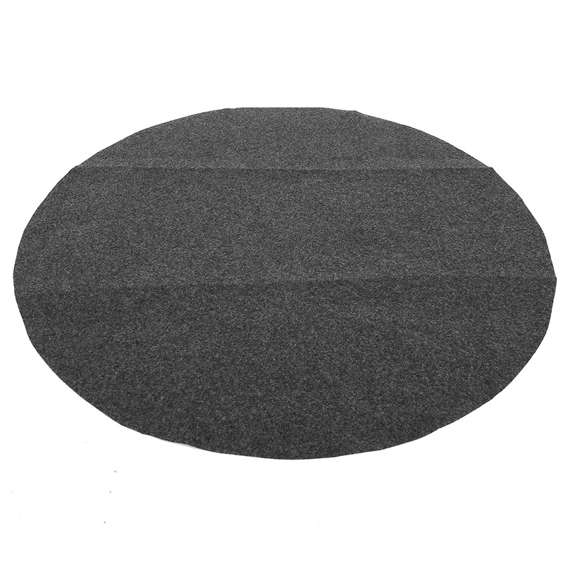 36in Round Shape Gary Barbecue Mat Oil Resistant BBQ Floor