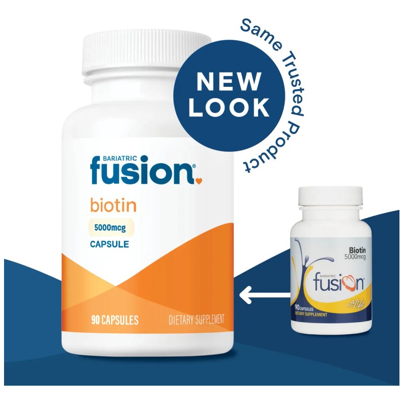 Bariatric Fusion Biotin 5000mcg 90 Cápsulas Para Crecimiento