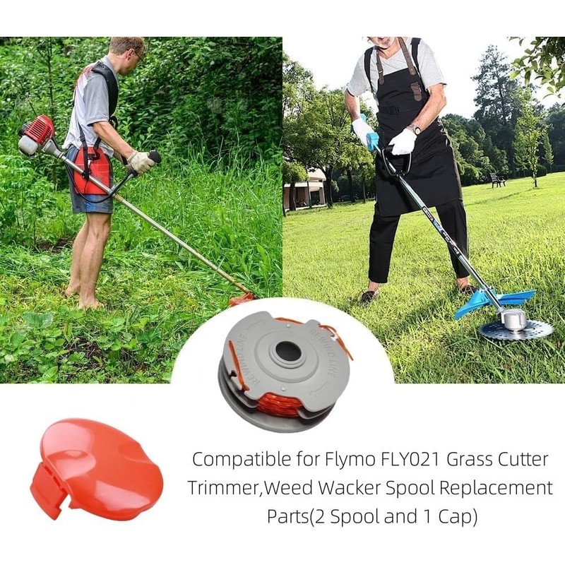 Zguziji Strimmer Spool Line,2PCS Φ1.5mm 11m Standard Double Autofeed Nylon