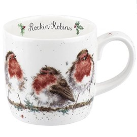 Rockin Portmeirion Wrendale Designs Robins 0.3L Christmas Mug