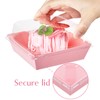 Ocmoiy Pink Charcuterie Boxes with Clear Lids 4x4 Inch, 100
