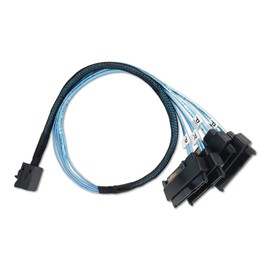 Sonilco Storage Configurations Cable Mini SAS HDD SFF-8643 to 4 SFF-8482 with 15-pin Power Port Cord (2 Cables, 1 Meter / 3.2 Feet)