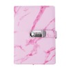 A5 Note Book PU Leather Cover Password Lock Notepad Diary